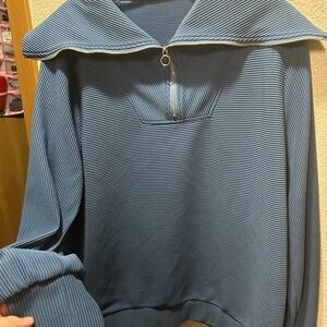 Women's Blue Zip-Up Hoodie